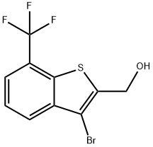 [3-Bromo-7-(trifluoromethyl)benzothiophen-2-yl]methanol,2090924-00-6,结构式