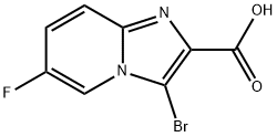 Imidazo[1,2-a]pyridine-2-carboxylic acid, 3-bromo-6-fluoro-,2090929-90-9,结构式