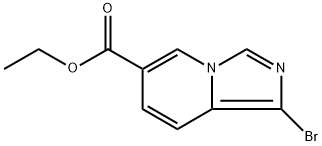 Imidazo[1,5-a]pyridine-6-carboxylic acid, 1-bromo-, ethyl ester Struktur