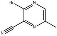 2-Pyrazinecarbonitrile, 3-bromo-6-methyl- Structure