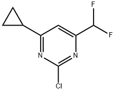 Pyrimidine, 2-chloro-4-cyclopropyl-6-(difluoromethyl)- Structure