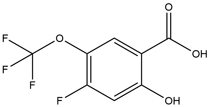 4-Fluoro-2-hydroxy-5-(trifluoromethoxy)benzoic acid Structure