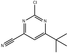 4-Pyrimidinecarbonitrile, 2-chloro-6-(1,1-dimethylethyl)- Struktur