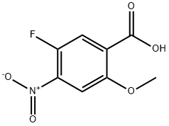 Benzoic acid, 5-fluoro-2-methoxy-4-nitro- Structure