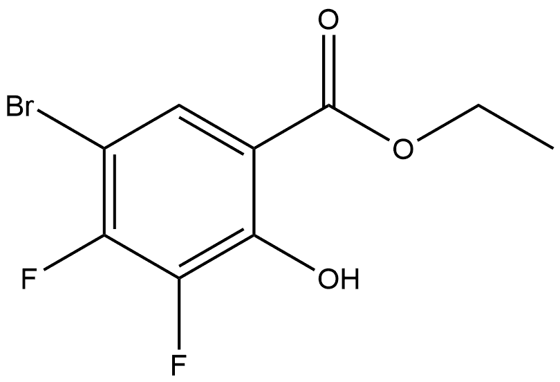 Ethyl 5-bromo-3,4-difluoro-2-hydroxybenzoate,2091062-93-8,结构式