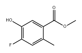 Benzoic acid, 4-fluoro-5-hydroxy-2-methyl-, methyl ester 化学構造式