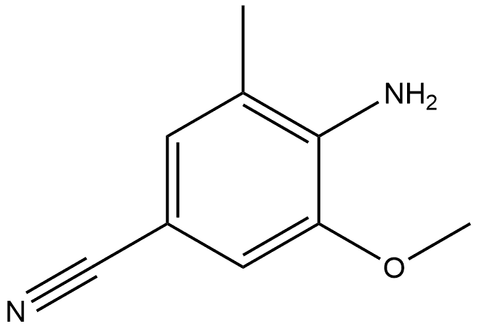 4-氨基-3-甲氧基-5-甲基苄腈 结构式