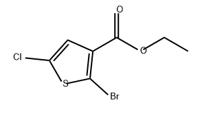 3-Thiophenecarboxylic acid, 2-bromo-5-chloro-, ethyl ester Struktur