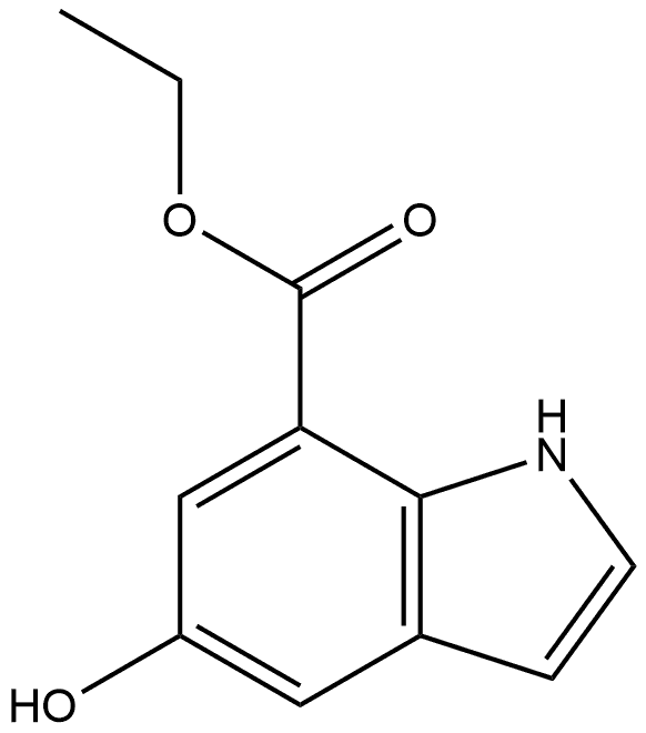 Ethyl 5-hydroxy-1H-indole-7-carboxylate Structure