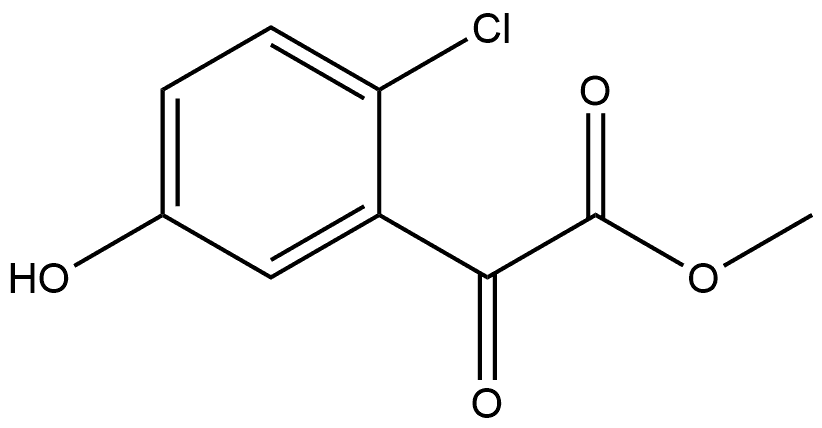 Methyl 2-chloro-5-hydroxy-α-oxobenzeneacetate,2091279-84-2,结构式