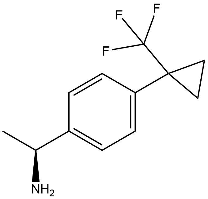 (S)-1-(4-(1-(trifluoromethyl)cyclopropyl)phenyl)ethan-1-amine,2091291-53-9,结构式