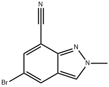 2H-Indazole-7-carbonitrile, 5-bromo-2-methyl- Structure