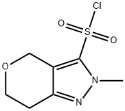 2-methyl-2h,4h,6h,7h-pyrano[4,3-c]pyrazole-3-sulfonyl chloride Struktur