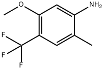 Benzenamine, 5-methoxy-2-methyl-4-(trifluoromethyl)- Structure