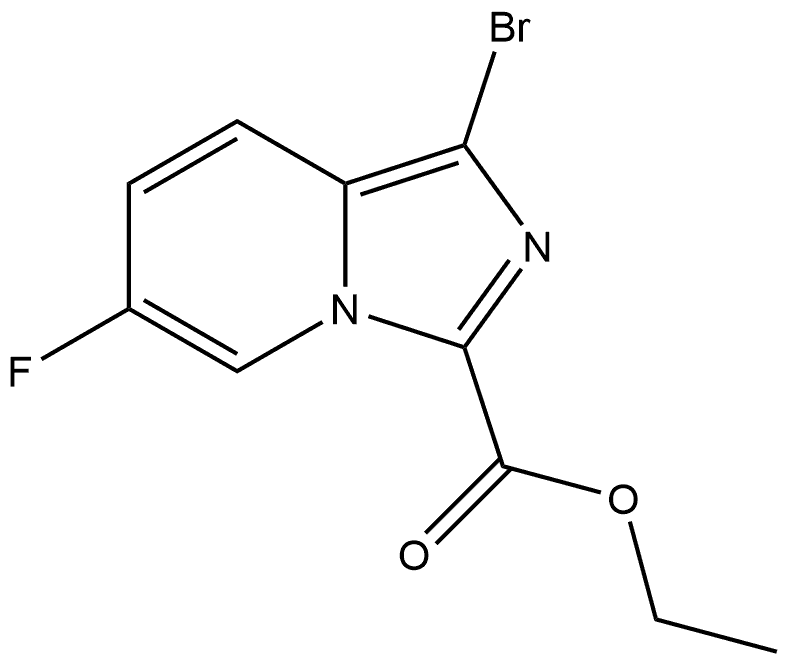 ethyl 1-bromo-6-fluoroimidazo[1,5-a]pyridine-3-carboxylate Struktur