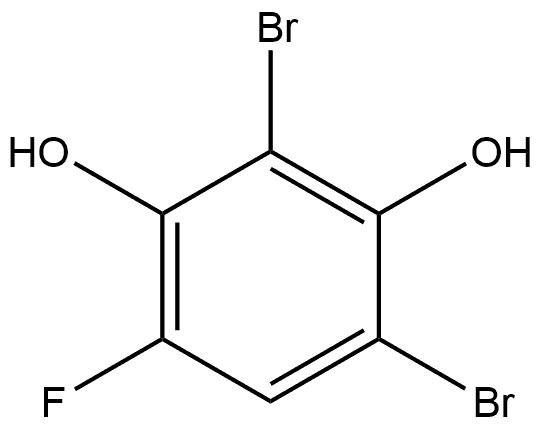 2,4-Dibromo-6-fluoro-1,3-benzenediol Struktur