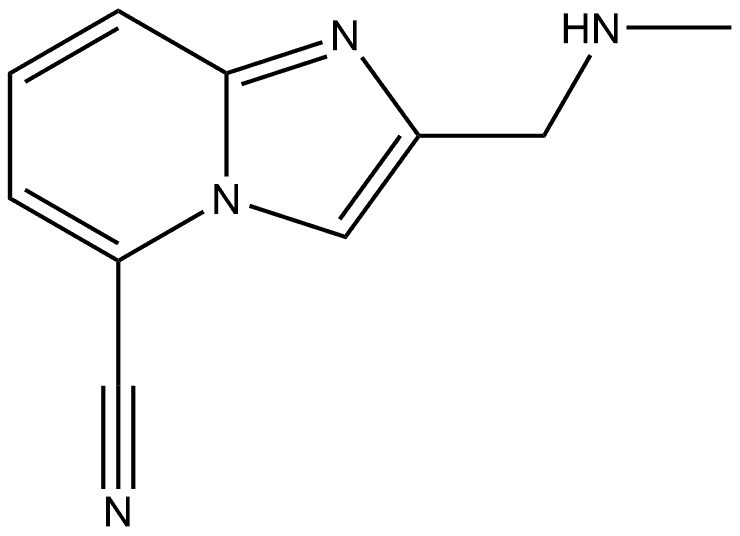 2-((methylamino)methyl)imidazo[1,2-a]pyridine-5-carbonitrile 结构式