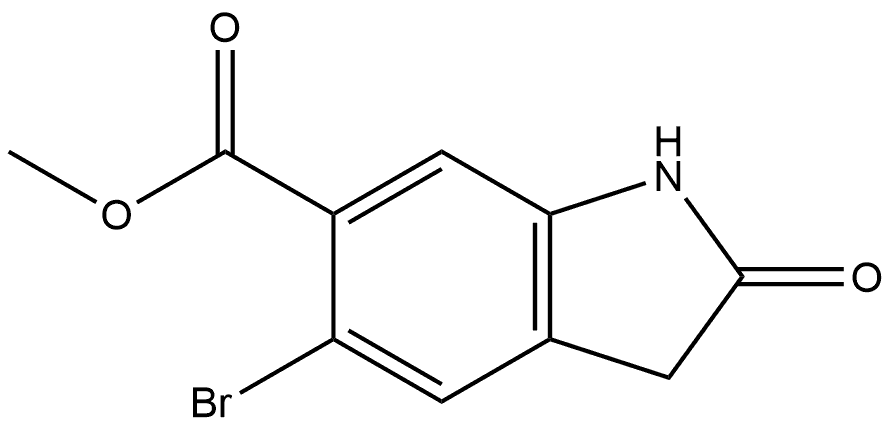 methyl 5-bromo-2-oxoindoline-6-carboxylate 化学構造式