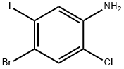 Benzenamine, 4-bromo-2-chloro-5-iodo- Structure