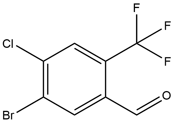 5-Bromo-4-chloro-2-(trifluoromethyl)benzaldehyde Structure