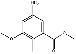 5-氨基-3-甲氧基-2-甲基苯甲酸甲酯, 2091517-86-9, 结构式