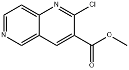 1,6-Naphthyridine-3-carboxylic acid, 2-chloro-, methyl ester Struktur