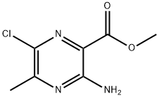 Methyl 3-amino-6-chloro-5-methyl-2-pyrazinecarboxylate Struktur