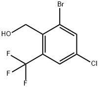 (2-bromo-4-chloro-6-(trifluoromethyl)phenyl)methanol Structure