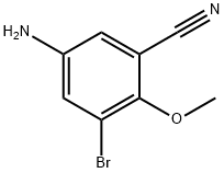 5-Amino-3-bromo-2-methoxybenzonitrile,2091537-04-9,结构式