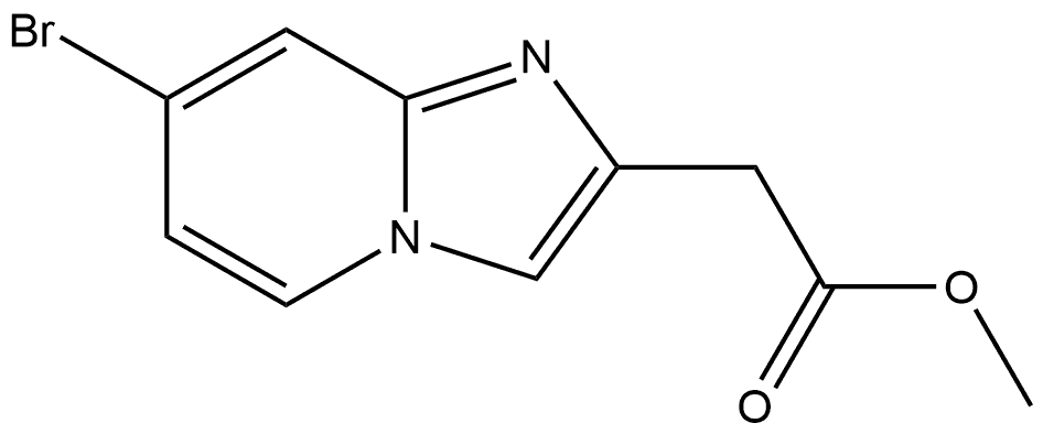 methyl 2-(7-bromoimidazo[1,2-a]pyridin-2-yl)acetate Structure