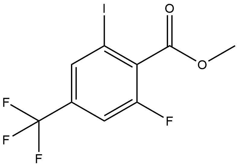 Methyl 2-fluoro-6-iodo-4-(trifluoromethyl)benzoate 化学構造式