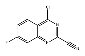 4-chloro-7-fluoroquinazoline-2-carbonitrile 结构式