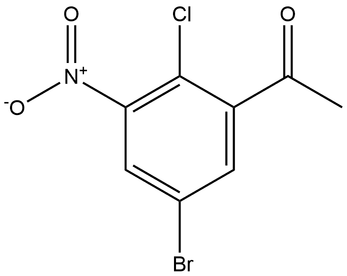 1-(5-Bromo-2-chloro-3-nitro-phenyl)-ethanone,2091592-70-8,结构式