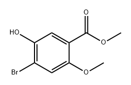 Benzoic acid, 4-bromo-5-hydroxy-2-methoxy-, methyl ester Struktur