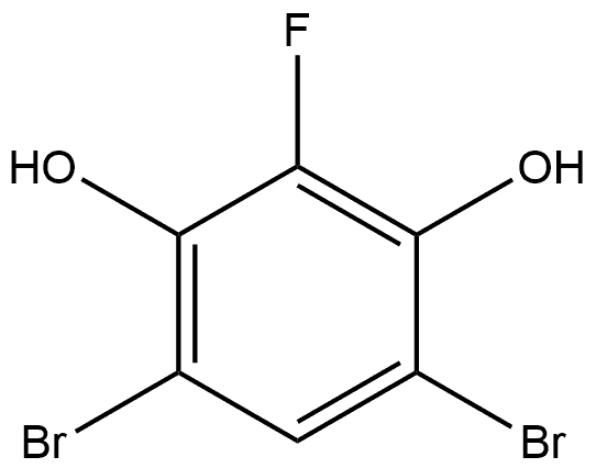 4,6-Dibromo-2-fluoro-1,3-benzenediol 化学構造式