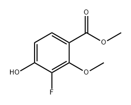 Benzoic acid, 3-fluoro-4-hydroxy-2-methoxy-, methyl ester Structure