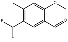 5-(二氟甲基)-2-甲氧基-4-甲基苯甲醛, 2091682-30-1, 结构式