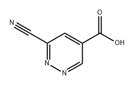 4-Pyridazinecarboxylic acid, 6-cyano- Struktur