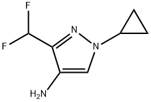 1H-Pyrazol-4-amine, 1-cyclopropyl-3-(difluoromethyl)- Struktur