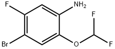 Benzenamine, 4-bromo-2-(difluoromethoxy)-5-fluoro- Struktur