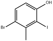 4-bromo-2-iodo-3-methylphenol Structure
