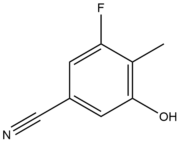 3-Fluoro-5-hydroxy-4-methylbenzonitrile Struktur