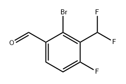Benzaldehyde, 2-bromo-3-(difluoromethyl)-4-fluoro- Structure