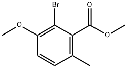 2-溴-3-甲氧基-6-甲基苯甲酸甲酯, 2091811-28-6, 结构式