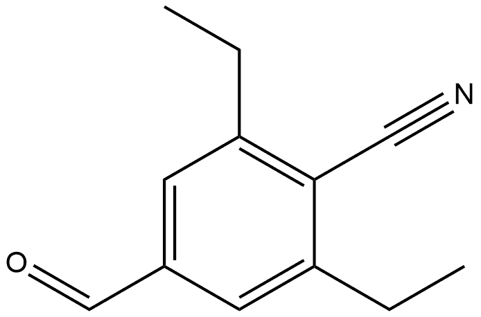 2,6-Diethyl-4-formylbenzonitrile 化学構造式