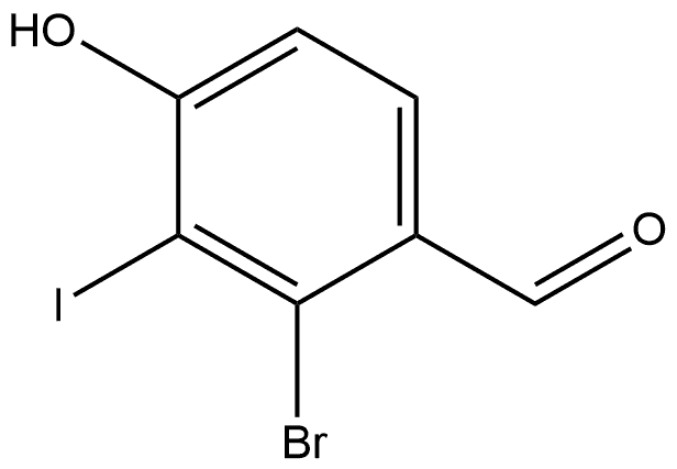 2-Bromo-4-hydroxy-3-iodobenzaldehyde Structure