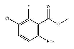 6-氨基-3-氯-2-氟苯甲酸甲酯 结构式