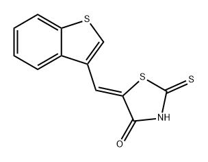 5-[(1-苯并噻吩-3-基)亚甲基]-2-亚硫基-1,3-噻唑烷-4-酮, 2091869-98-4, 结构式