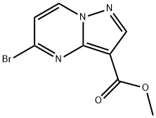 Pyrazolo[1,5-a]pyrimidine-3-carboxylic acid, 5-bromo-, methyl ester 化学構造式