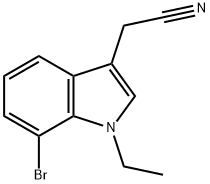 2-(7-bromo-1-ethyl-1H-indol-3-yl)acetonitrile Structure